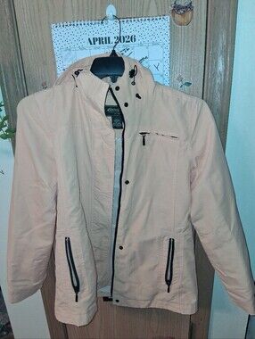 Eddie Bauer Light Peach Lightweight Jacket with Zip Pockets